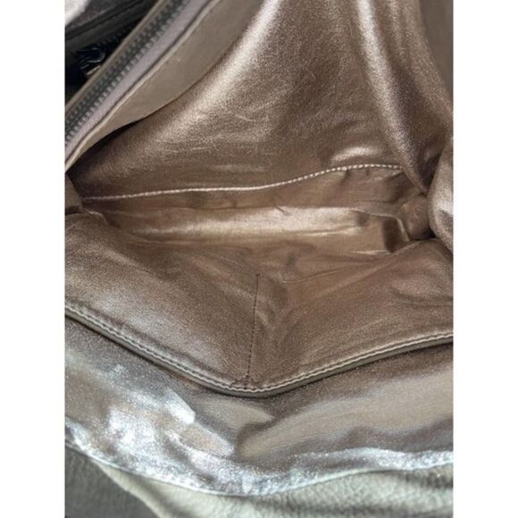 Liebeskind Berlin‎ Leather Gold Metallic Crossbody Handbag Tote Satchel - Picture 6 of 10